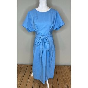NWT GOWNTOWN Short Sleeve Tie Waist Midi Dress 3XL